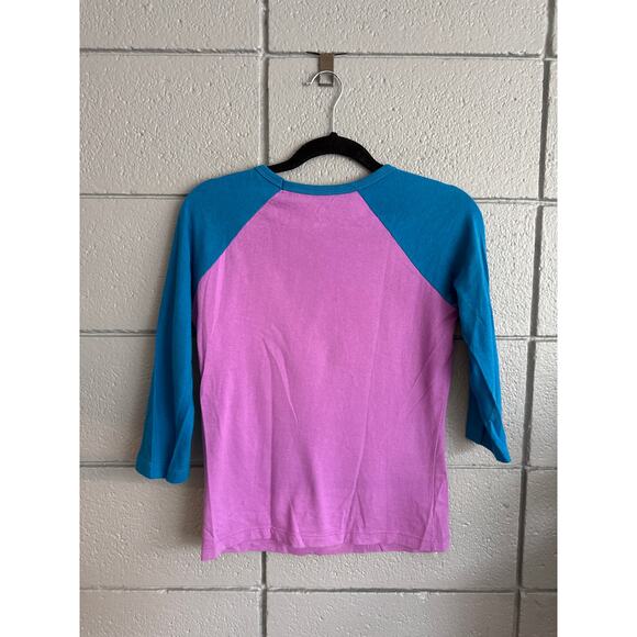 Vintage Women's Y2K Armani Exchange Baby Baseball Tee size S Made in USA - Picture 3 of 3